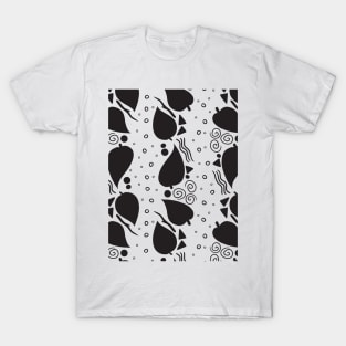 Leaf Doodle Seamless Surface Pattern Design T-Shirt